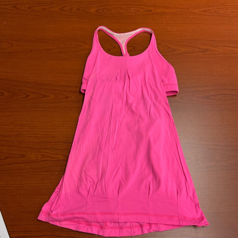 Lululemon Womens Tank Top With Built In Sports Bra Racerback Pink Small 3y